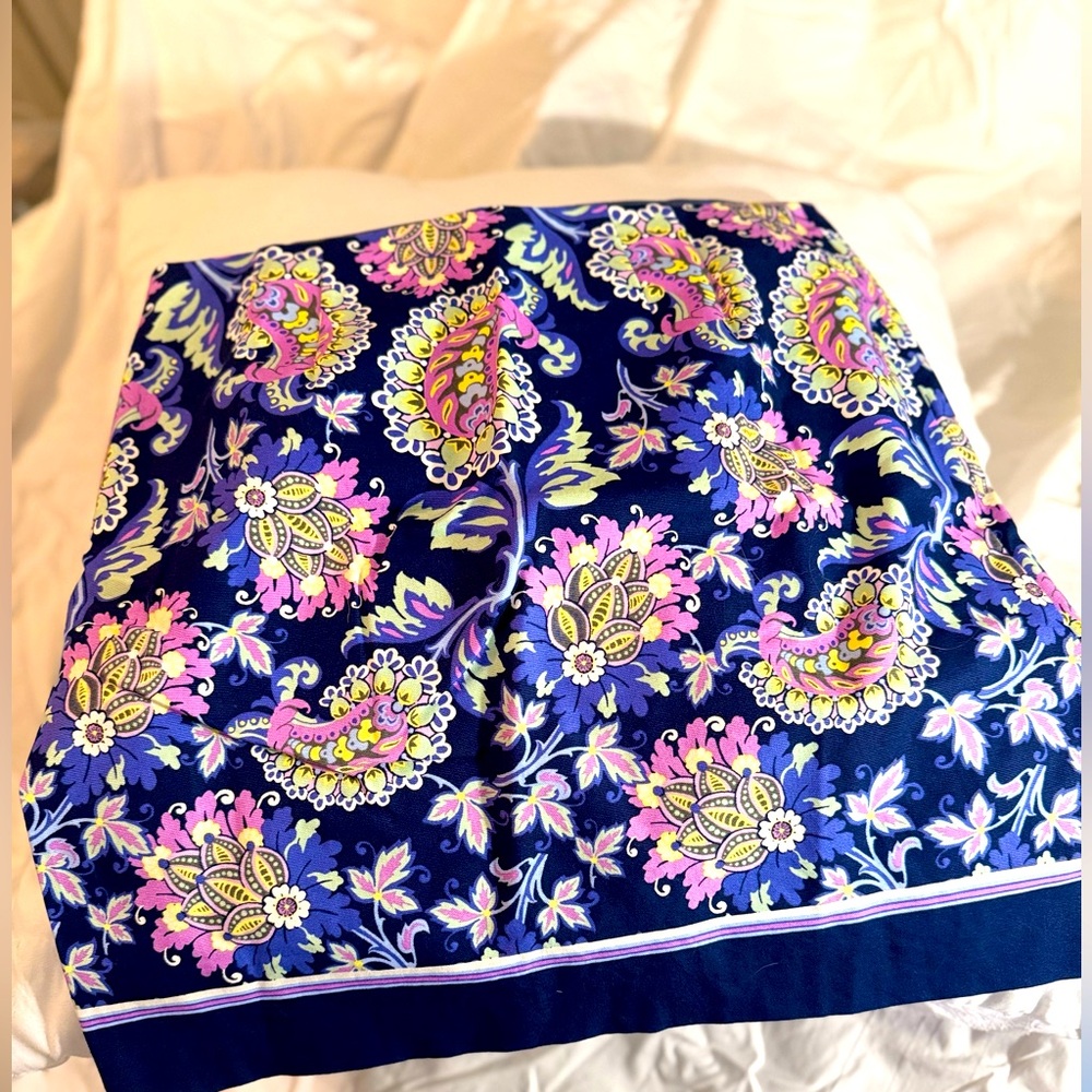 Talbots Blue and Pink Paisley Skirt